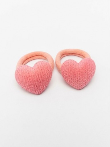 Inca Set 2 Gomas Grandes  Corazón Tela Rosa 44340 [0]