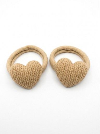 Inca Set 2 Gomas Grandes  Corazón Tela Camel  44340 [0]