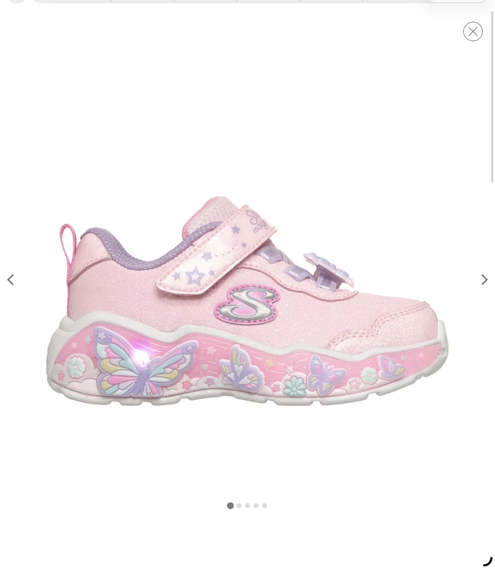 Skechers Deportivo Sneaker Infantil Mariposa Luces Rosa 303066NC-LPMT