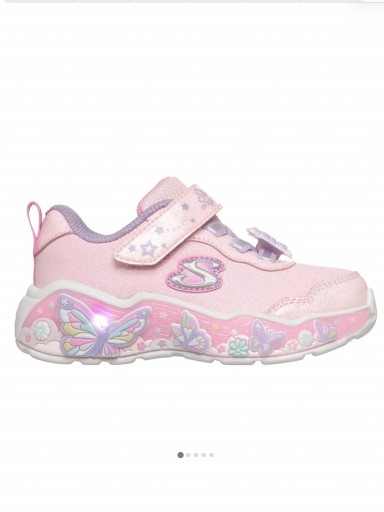 Skechers Deportivo Sneaker Infantil Mariposa Luces Rosa 303066NC-LPMT