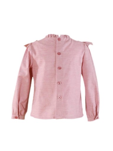 Miranda blusa Infantil rosa volante en uve  0233/2 [1]