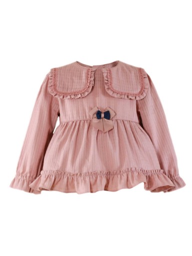 Miranda conjunto Infantil blusa rosa cuellos pantalon corto estampado  0629/23 [0]