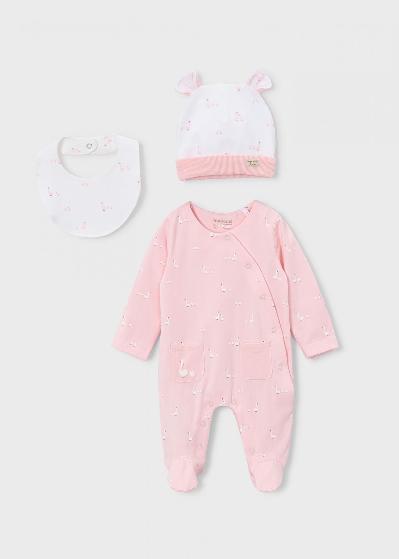 Mayoral Set regalo pijama largo recien nacido 26-01728-082 Rosa Baby