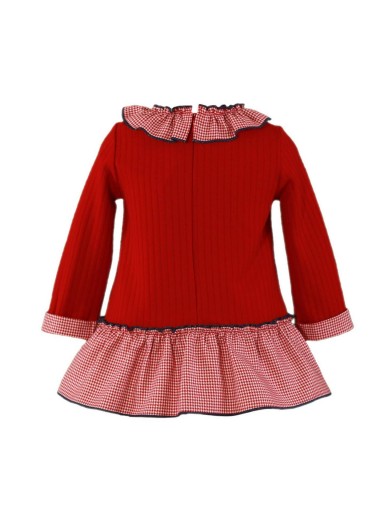 Miranda vestido bebe rojo canale falda cuadro vichy 0501/V [1]