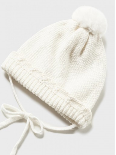 Mayoral Abrigo tricot y gorro 02404-092 Crudo [2]