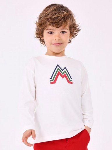 Mayoral Camiseta m/l "cool" 04016-037 Nata