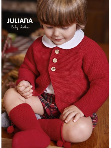 Juliana Vistiendo Bebés Conjunto chaqueta niño cuadros J6170