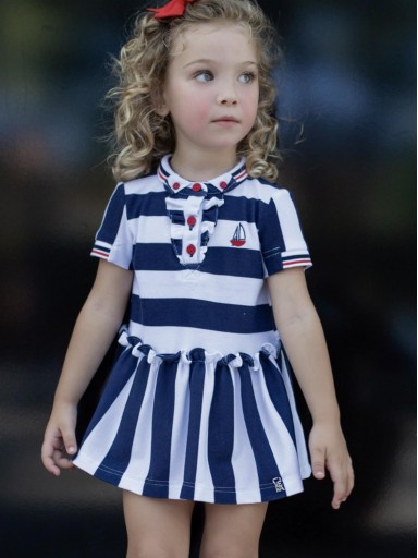 Nekenia Vestido Bebé Cebra Rayas Marino Polo 22VV02 [0]