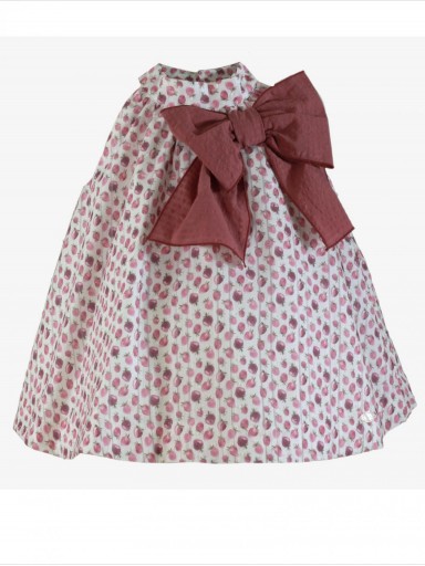 Miranda vestido infantil sisa americana  estampado frutas gran lazada lila "Apus" 0254/V [1]