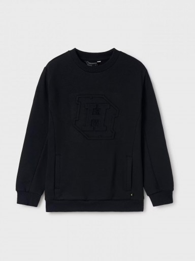 Mayoral Pullover embossed sin capucha 14-07448-084 negro