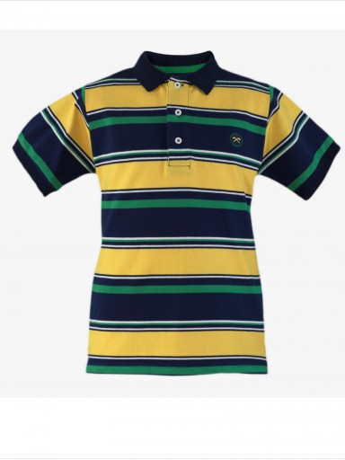 Miranda polo infantil para niño rayas amarillo, verde, marino "Aguila" 1304/P [1]