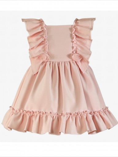 Miranda vestido infantil rosa volantes hombros "Serpens" 0230/V [6]