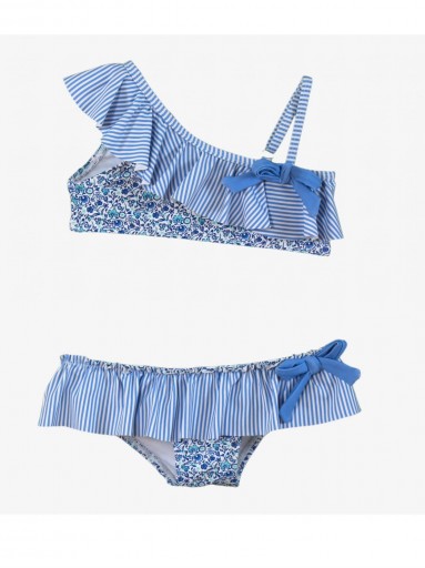 Miranda Bikini infantil azul volante rayas "Lacerta" 0421/BI [1]