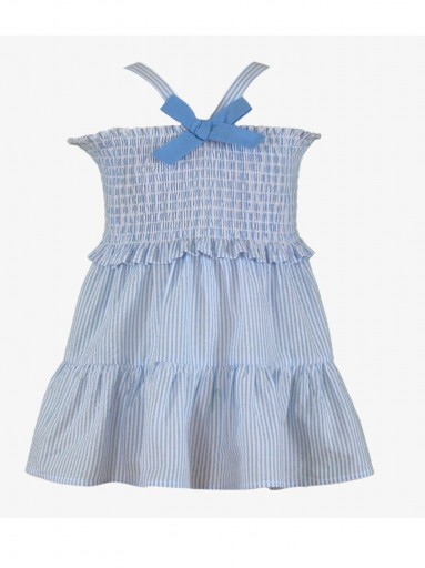 Miranda vestido infantil rayas azul nido abeja "Lacerta" 0421/V [2]