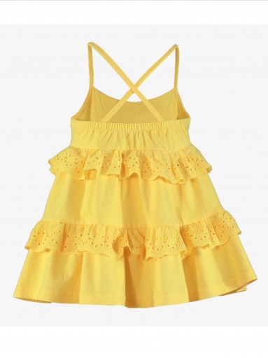 Miranda vestido infantil amarillo volantitos troquelados "Compas" 0417/V [4]