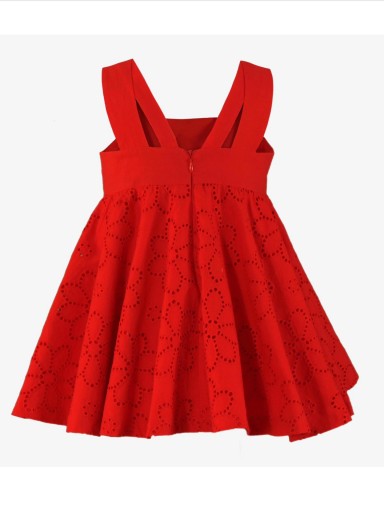 Miranda vestido infantil rojo flores perforadas lazada "Ave Fenix" 0600/V [2]