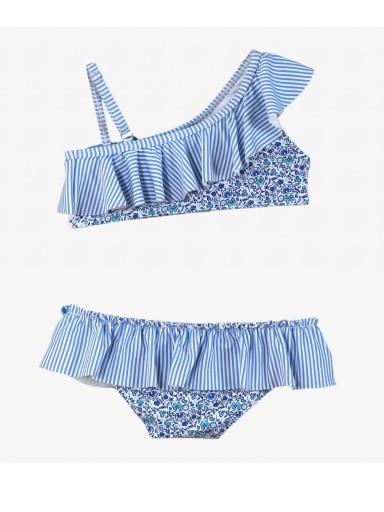 Miranda Bikini infantil azul volante rayas "Lacerta" 0421/BI [2]