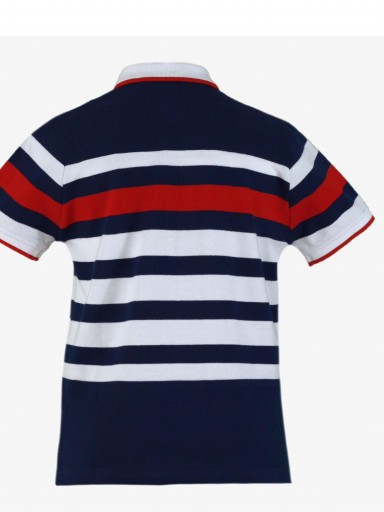 Miranda polo infantil para niño rayas  marino blanco rojo "Lira" 1300/P [1]