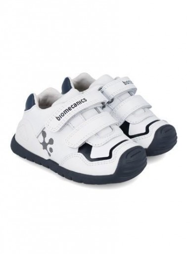 Biomecanics Deportivos Piel Bebe Sauvage Blanco Logo Marino 241001 A578
