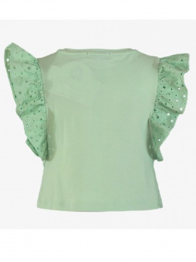 Miranda conjunto infantil camiseta verde  y short Blanco "Eridano" 0625/23 [3]