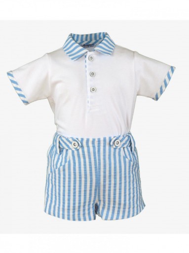 Miranda Conjunto Bebe Polo Pantalón Corto rayas  0512/23 [1]