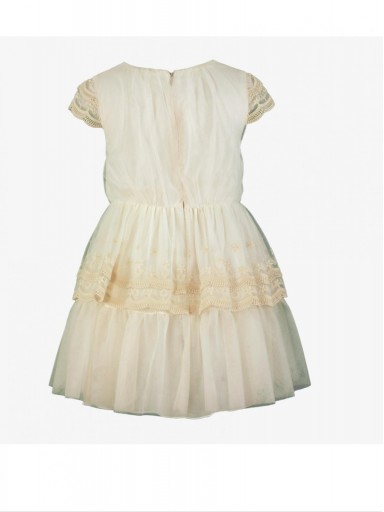 Miranda vestido infantil ceremonia Beig  tul bordado 0322/V [2]