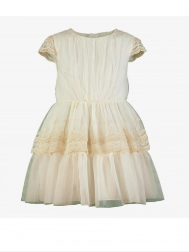 Miranda vestido infantil ceremonia Beig  tul bordado 0322/V [1]