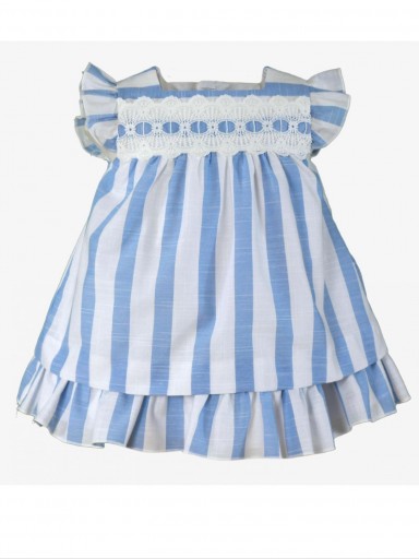 Miranda vestido Bebe rayas azules pasacintas "Delphinus" 0132/V [0]