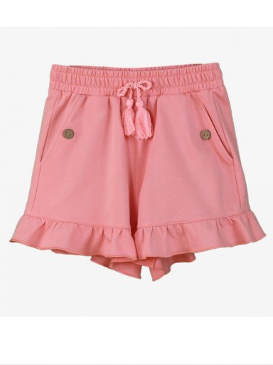 Miranda Conjunto niña polo rayas cuello mao  y pantalón corto rosa 1410/23 [4]