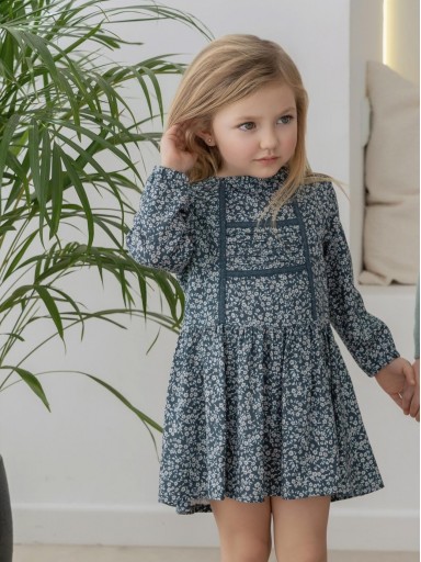 Miranda Vestido Estampado de Flores Marino "Eloise" 0625/V [2]