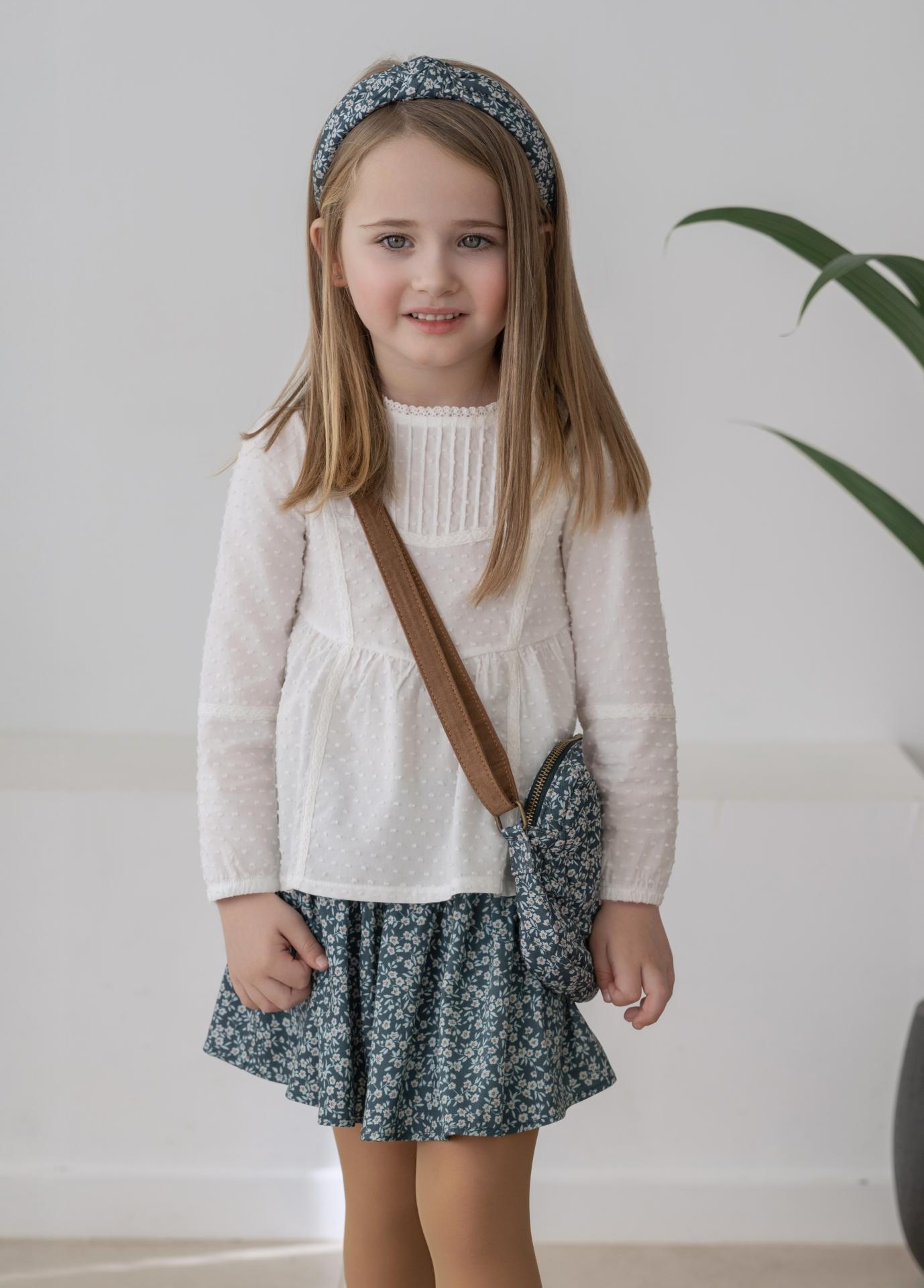 Miranda  conjunto Infantil Blusa  y falda Estampada "Eloise" 0624/2F