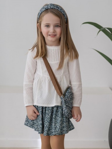 Miranda  conjunto Infantil Blusa  y falda Estampada "Eloise" 0624/2F