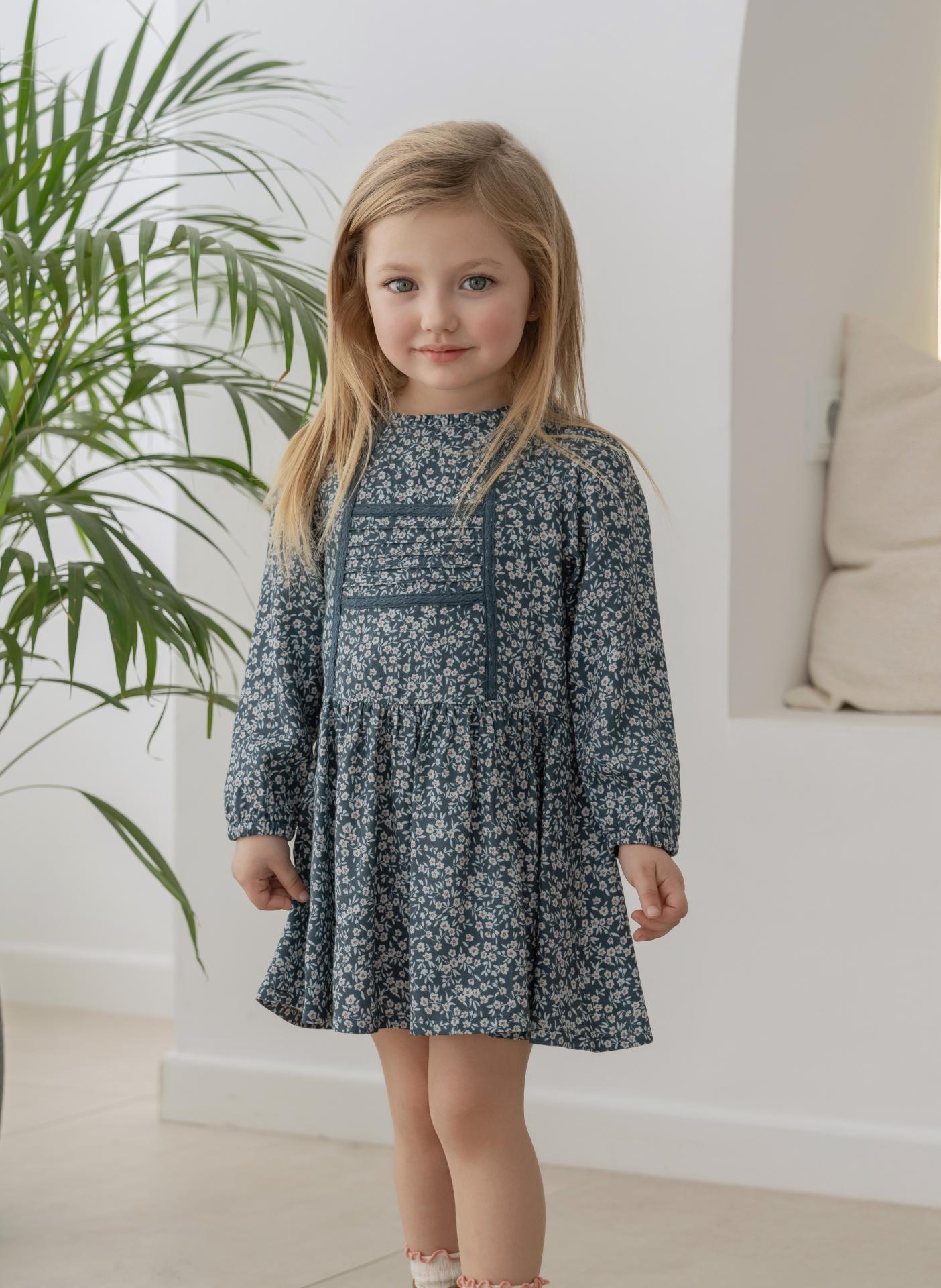 Miranda Vestido Estampado de Flores Marino "Eloise" 0625/V