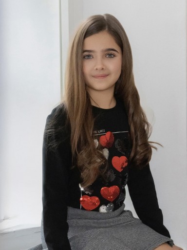Miranda camiseta infantil Negra Corazones Lentejuelas "Likes" 315-2 [0]