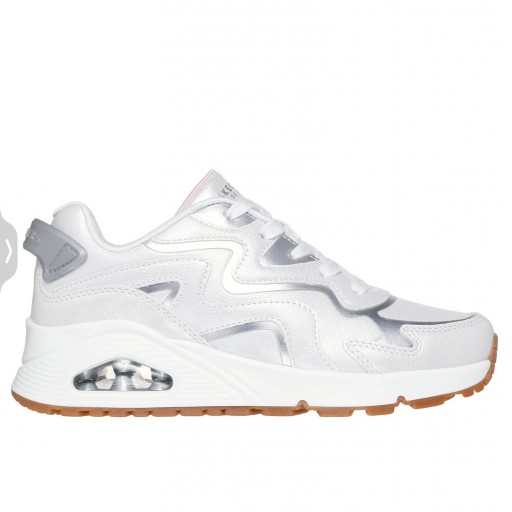 Skechers Deportivos Girls Street Blanco Plata Uno Gen1 Wavy Shimmer 310322L WSL [1]