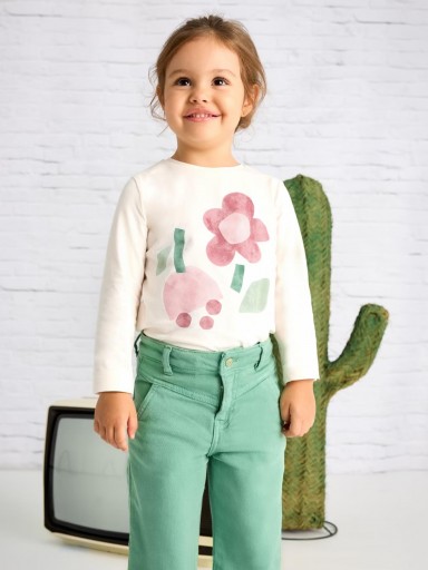 Mayoral Camiseta m/l maxi Flores 25-03017-081 Hueso [1]