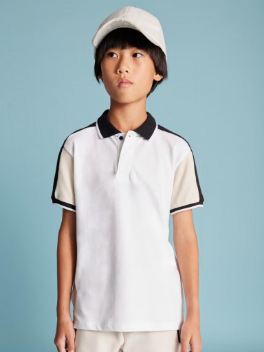 Mayoral Polo m/c Combinado 25-06134-051 Bco-Cuarzo