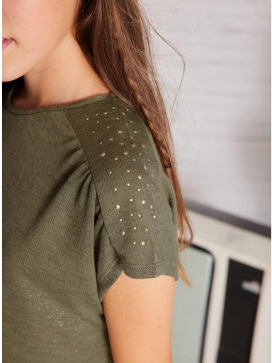 Mayoral Camiseta m/c Tachuelas 25-06023-088 Musgo [0]