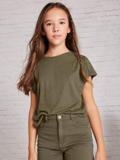 Mayoral Camiseta m/c Tachuelas 25-06023-088 Musgo [1]