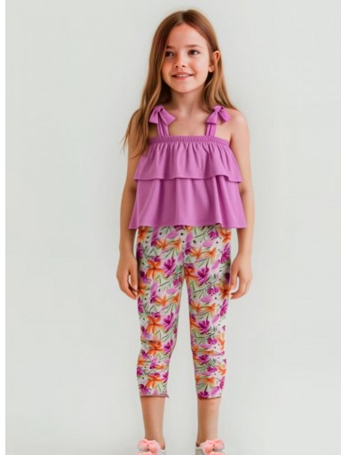 Mayoral Conjunto Leggins Corto Estampado  25-03710-070 Orquidea [0]