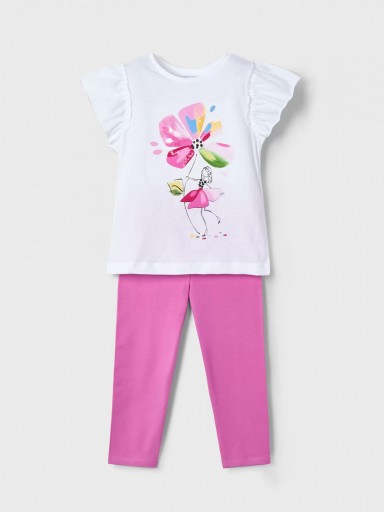 Mayoral Conjunto Leggins Flor 25-03705-060 Orquídea