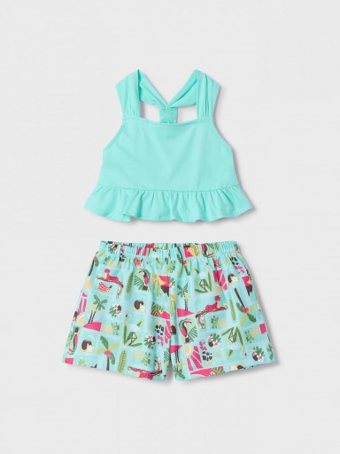 Mayoral Conjunto Short  Punto Crepe 25-03215-071 Agua