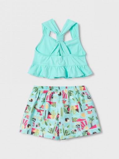 Mayoral Conjunto Short  Punto Crepe 25-03215-071 Agua [1]