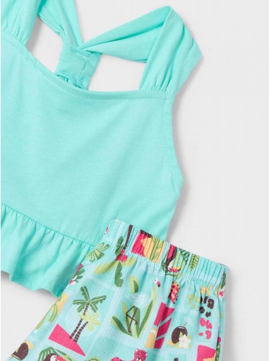 Mayoral Conjunto Short  Punto Crepe 25-03215-071 Agua [2]