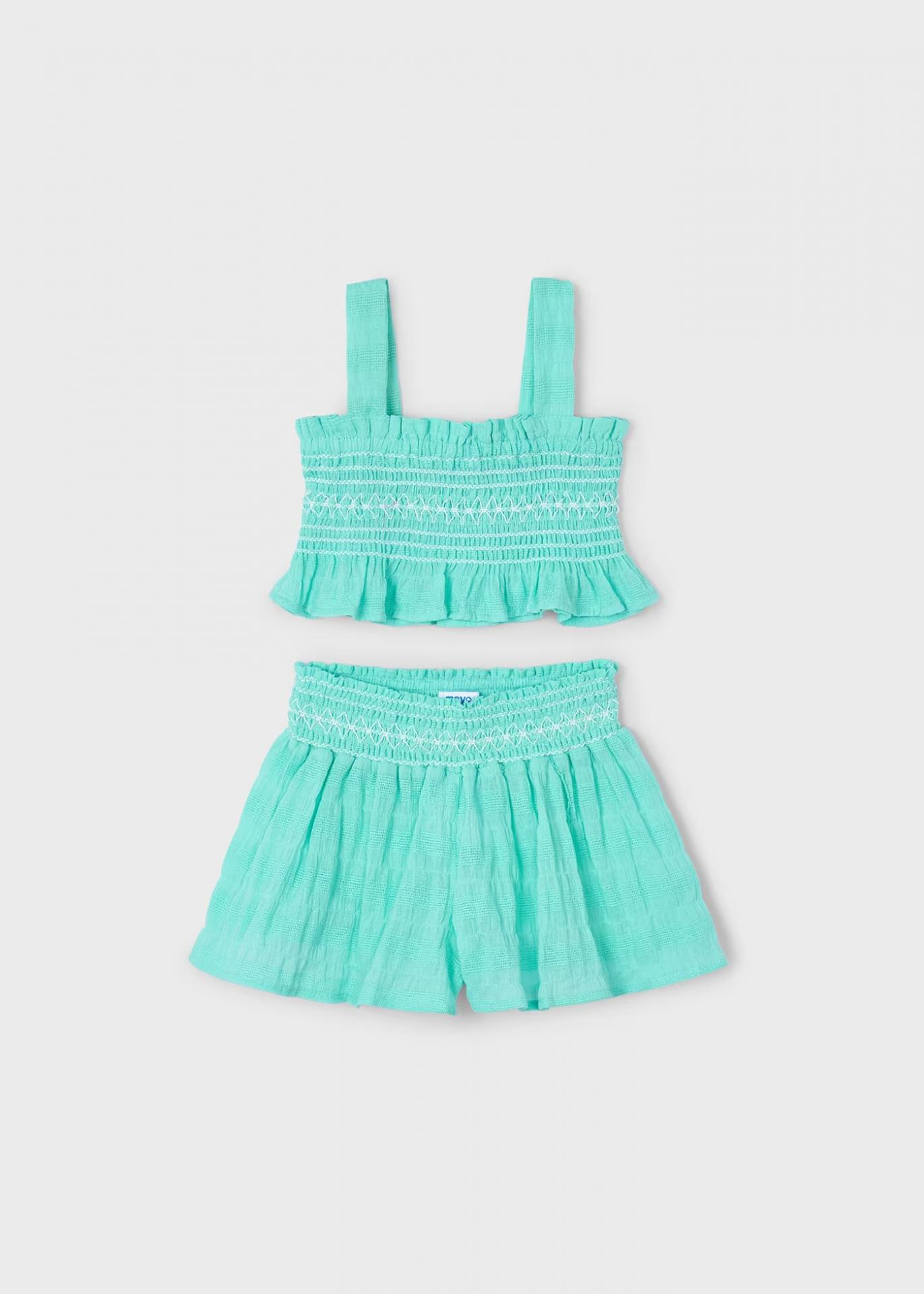 Mayoral Conjunto Short Nido Abeja 25-03216-075 Agua