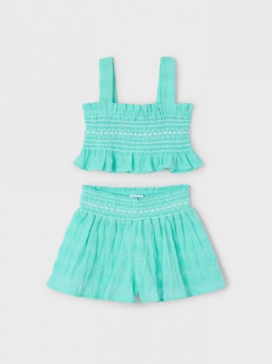 Mayoral Conjunto Short Nido Abeja 25-03216-075 Agua