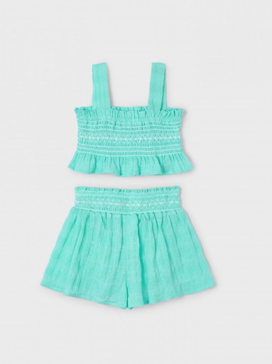 Mayoral Conjunto Short Nido Abeja 25-03216-075 Agua [1]