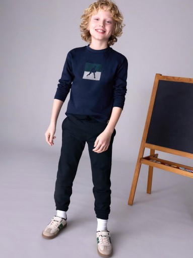 Mayoral Pantalón Felpa Básico Puños 15-00705-087 Negro