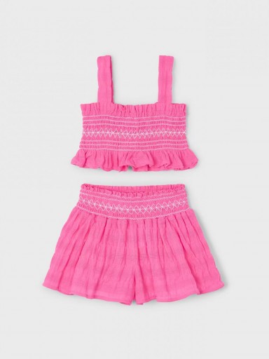 Mayoral Conjunto Short Nido Abeja 25-03216-076 Camelia