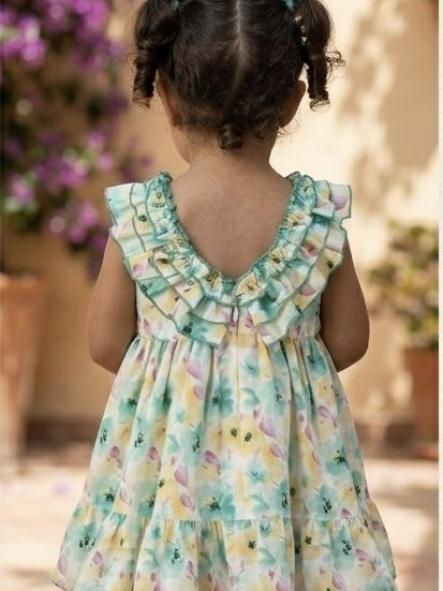 Miranda Vestido Bebe Estampado Flores Verde 0512/V [1]